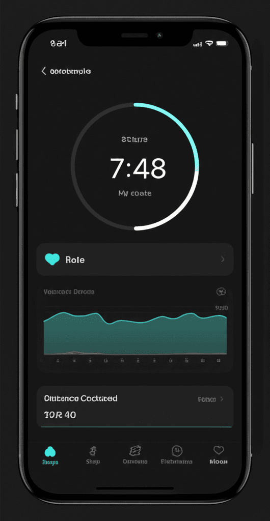 Intuitive mobile app interface design for fitness tracking application
