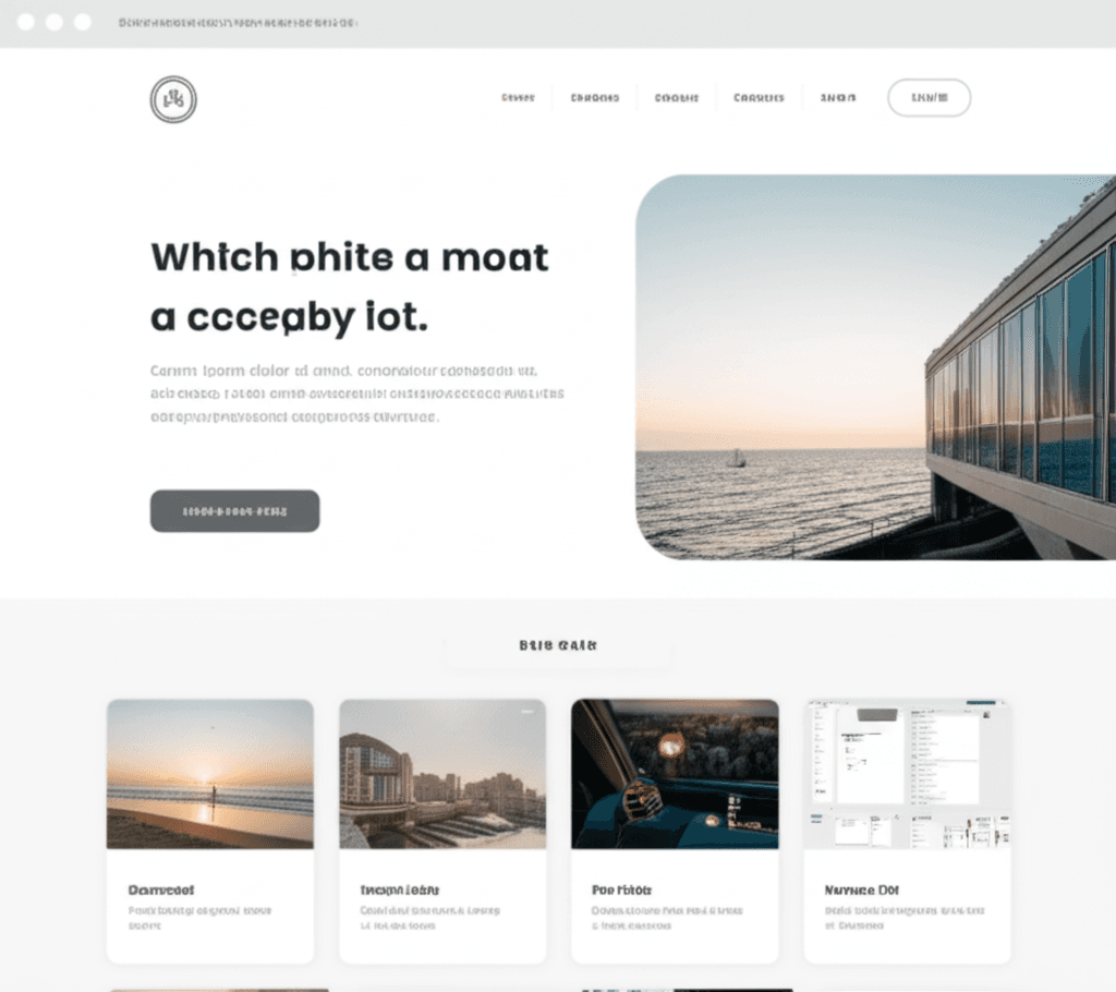 Professional corporate website homepage with modern design elements
