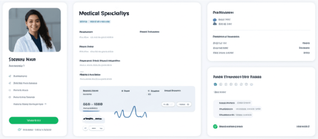 Secure healthcare patient portal showing appointment scheduling interface